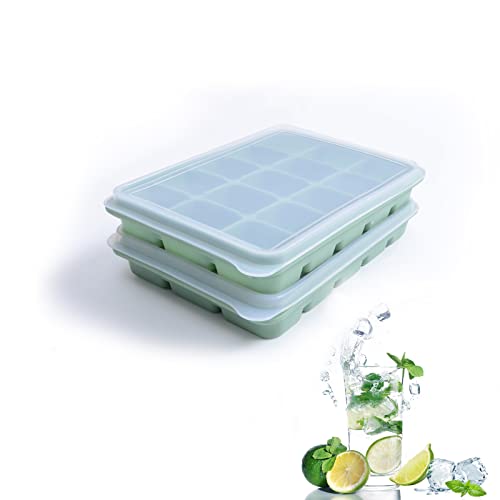 Eco-Friendly Ice Cube Trays Set of 2, hassle-free Release Essentials