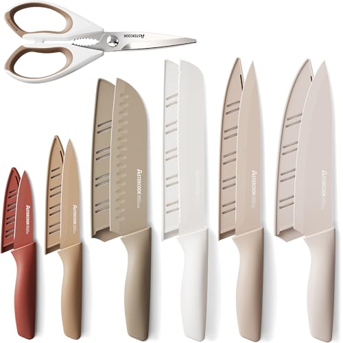refined Astercook Knife Set, 13 Pieces Kitchen Knives Kit