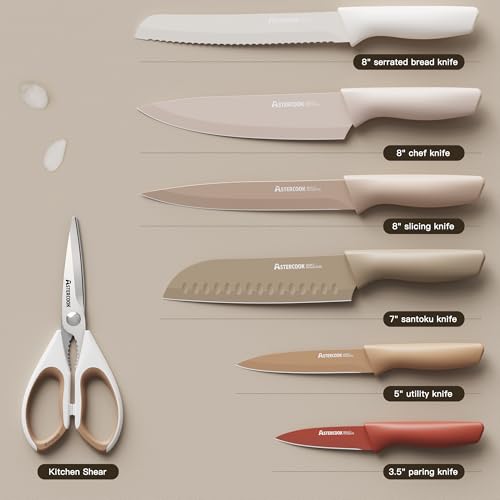 refined Astercook Knife Set, 13 Pieces Kitchen Knives Kit