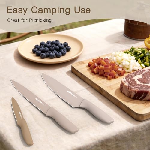 refined Astercook Knife Set, 13 Pieces Kitchen Knives Kit